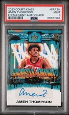 AMEN THOMPSON * PSA 9 * FRESH PAINT AUTO /125 * 2023 PANINI COURT KINGS ROOKIE