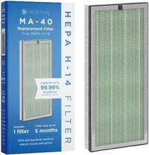 MA-40 Genuine Replacement Filter | for Allergens, Wildfire Smoke, Dust, Odors