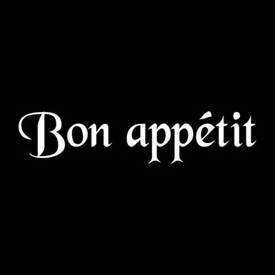 Bon Appetit Kitchen Food Decal Sticker White Die Cut Vinyl