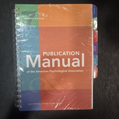 Publication Manual (Official) 7th Edition of the American Psychological Assoc...