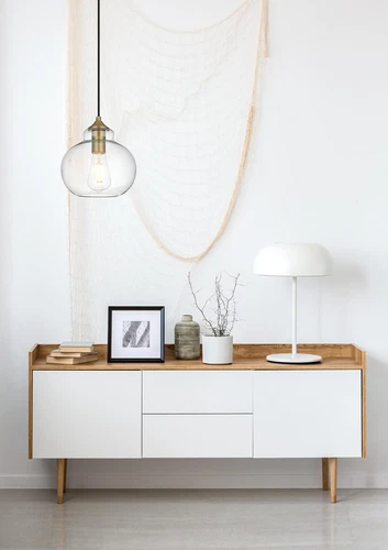 Living District Destry 8" Pendant Clear Shade In Satin Gold - Picture 10 of 10