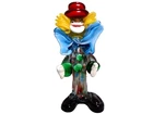 Murano Hand Blown Art Glass Clown Multi-colored 9.5” Vintage Murano Venice Italy