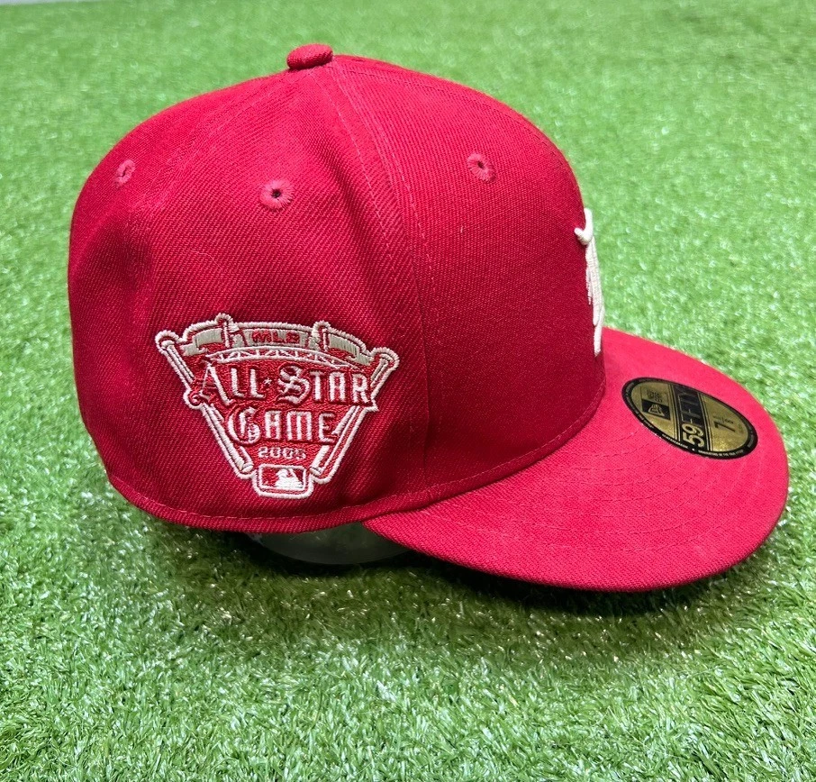 New Era 59FIFTY Detroit Tigers 2005 All Star Game Solid Red Fitted Hat 7 1/8 - Image 2 of 4