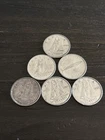Lot Of 6  Canada 10 Cent  Silver Dime Canadian Ten Cents Coins 1960s