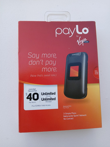 Samsung Entro SPH-M270 UD Black Paylo Virgin Mobile) Cellular Flip Phone New - Picture 1 of 3
