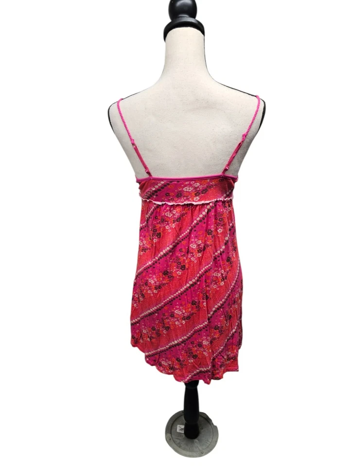 Vestido Y2K Energie Babydoll Floral Sin Mangas Talla M Oscuro Bloomcore Hada Grunge Foto 3 de 4