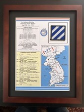 3rd Infantry Division Unit Patch and History in Korea 11" x 14"