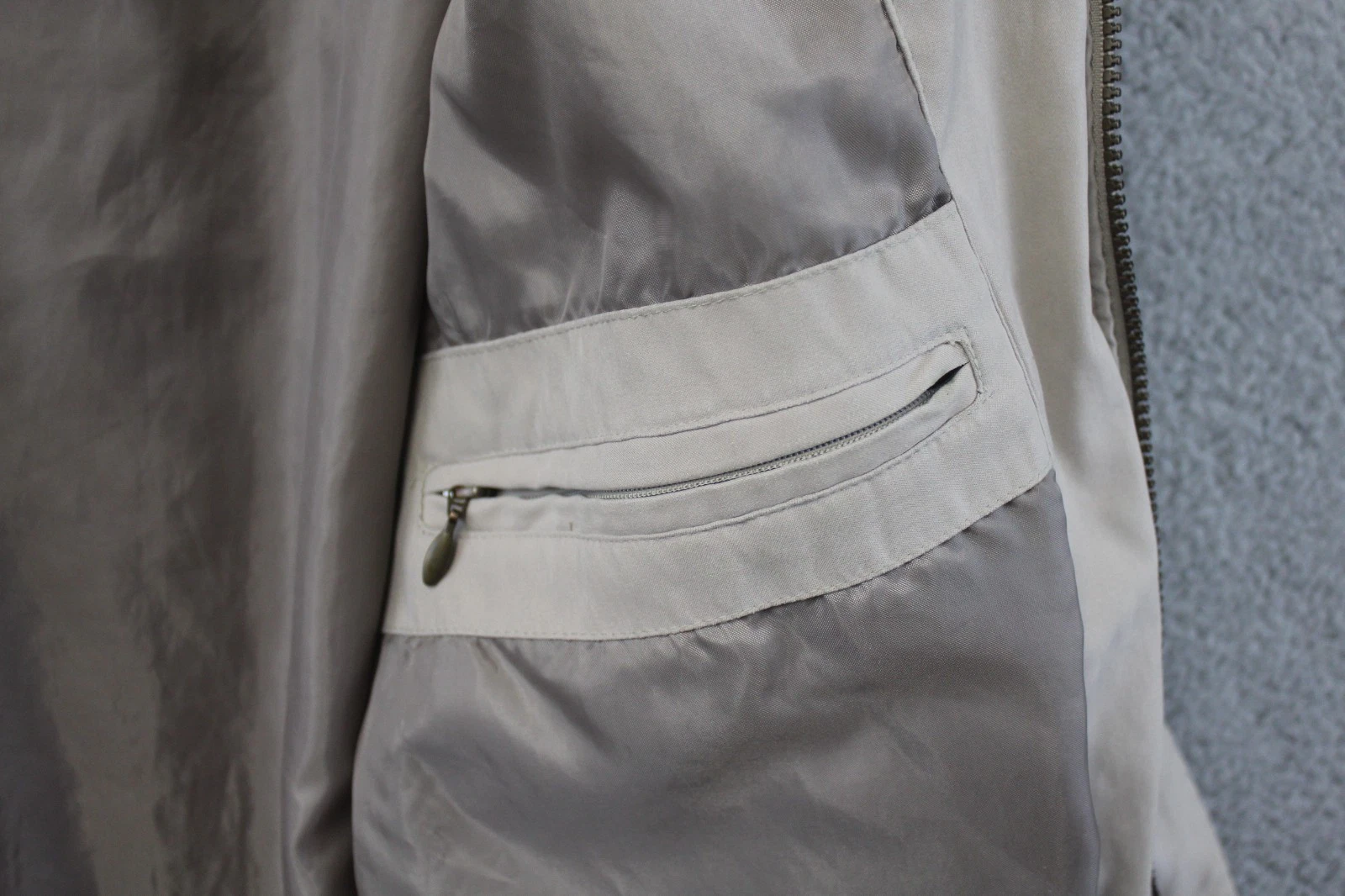 Vintage Norm Thompson Field Jacket Long Sleeve Beige Size XL Read Description image 13