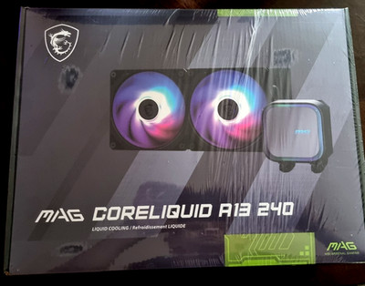 MSI Mag Coreliquid A13 240 Black AIO ARGB Liquid Cooling PWM Fan EZ Connect LGA
