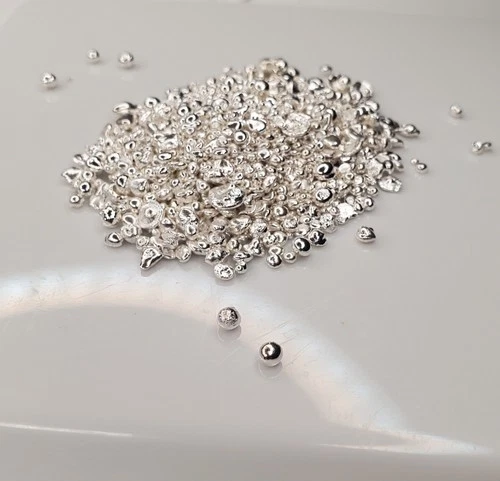 84.2 Grams .999 Fine Silver Poured Silver Shot Bullion, 2.71 Troy OZ Total