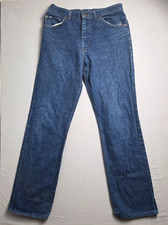 Vintage 80s Lee Jeans Mens 33x34 Mid-Rise Straight Leg Union Made USA Retro