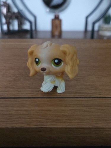 COCKER SPANIEL HUND #79 Authentic Littlest Pet Shop - Hasbro LPS Brown Green Eyes