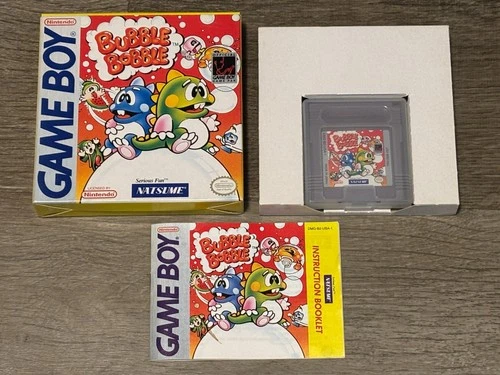 Bubble Bobble Nintendo Game Boy Complete CIB Authentic Excellent Shape