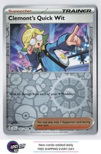 Clemont's Quick Wit 167/191 - SV08: Surging Sparks Uncommon REVERSE Holo NM