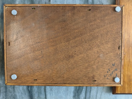 Handmade Mid Century Modern Style Solid Wood Dresser Jewelry Box W/Lid Signed - Picture 12 of 18