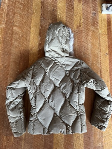 Salomon Winter Jacket Womens Medium Puffer Coco Brown Coat ,W/Fur Hoodie. - Picture 7 of 9