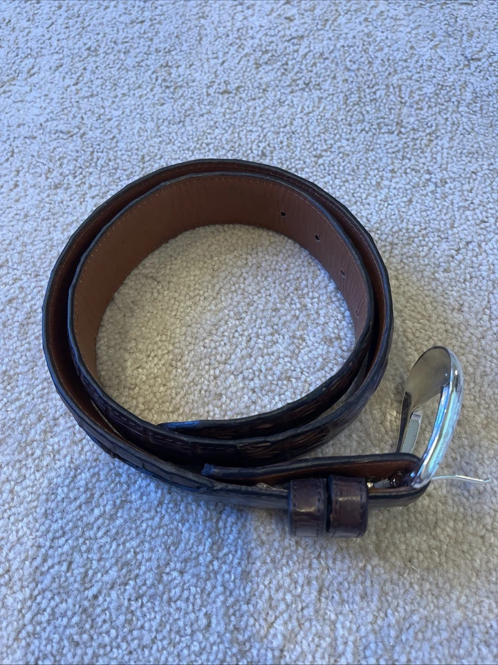 Cinturón de cuero de cocodrilo talla 30-35 Foto 2 de 2