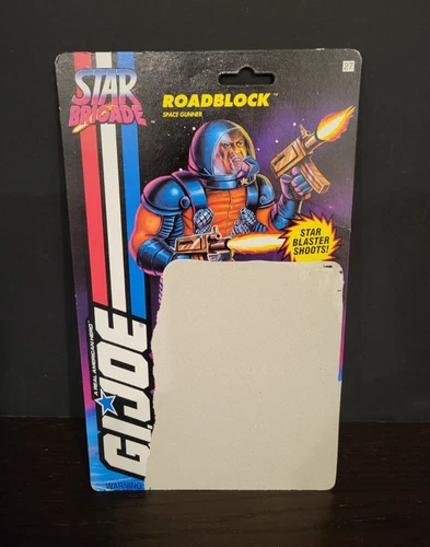 Roadblock Star Brigade 1993 G.I. JOE COBRA Vintage Original CARD BACK Full