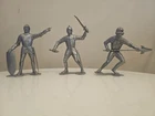 Vintage 1964 Louis Marx 6" Medieval Knight 3 Figures