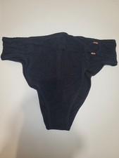 ivory rose scrunch bikini bottoms, black uk size 30