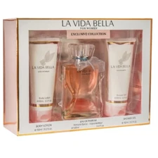 La Vida Bella Exclusive Perfume Gift Set for Women 3 Piece  3.4 oz Eau De Parfum