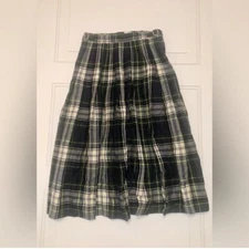 Kinloch Anderson Vintage Scottish Plaid Pleated Wrap Skirt Size 6