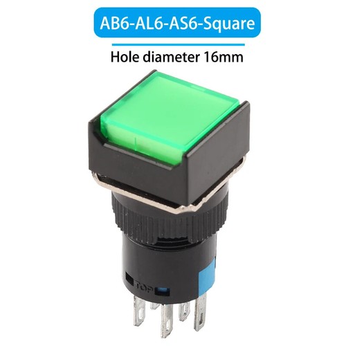 16 mm Druckknopfschalter momentane Verriegelung EIN/AUS 5A 12/220V beleuchtet 2NO 2NC - Bild 16 von 37