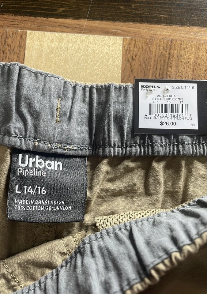 НОВЫЕ шорты хаки Kohls Urban Pipeline для мальчиков большого размера. - Изображение 3 из 4