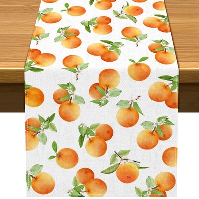 Orange Citrus Table Runner Little Cutie Themed Birthday Party Decoration Clem...
