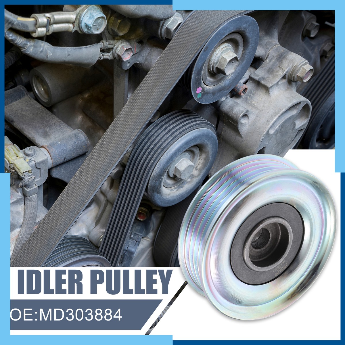 Accessory Belt Idler Pulley For Mitsubishi Montero & Montero Sport 1994-2004