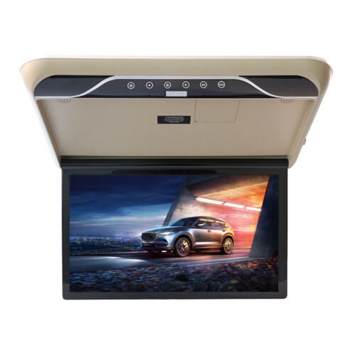 19" Screen Car roof monitor LCD TFT overhead MP5 Player Flip down built-in IR - Afbeelding 1 van 13