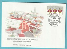 LETTLAND ATM FDC 1994 KLÜSSENDORF RIGA-51