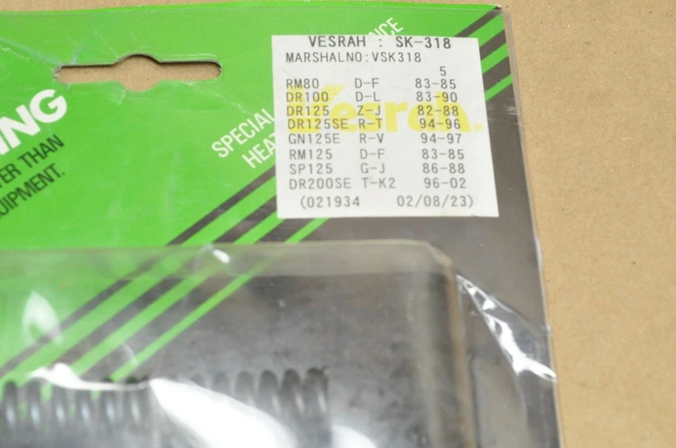 Muelles de embrague Vesrah nuevos Suzuki RM80 DR100 DR125 GN125 RM125 SP125 DR200 Foto 2 de 3