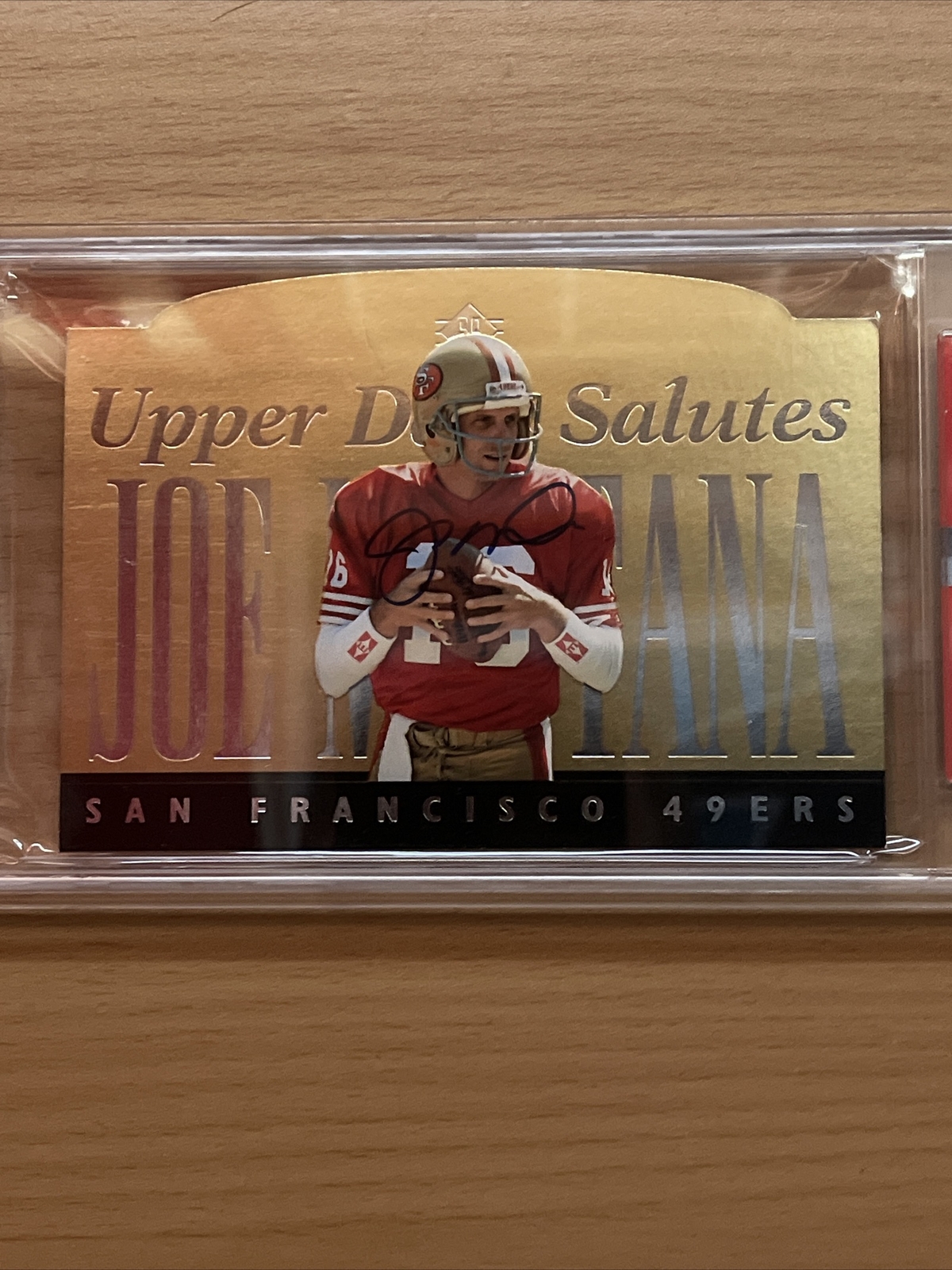 JOE MONTANA SIGNED AUTOGRAPHED 1995 Upper Deck UD Salutes JM #6365 PSA/DNA GEM10