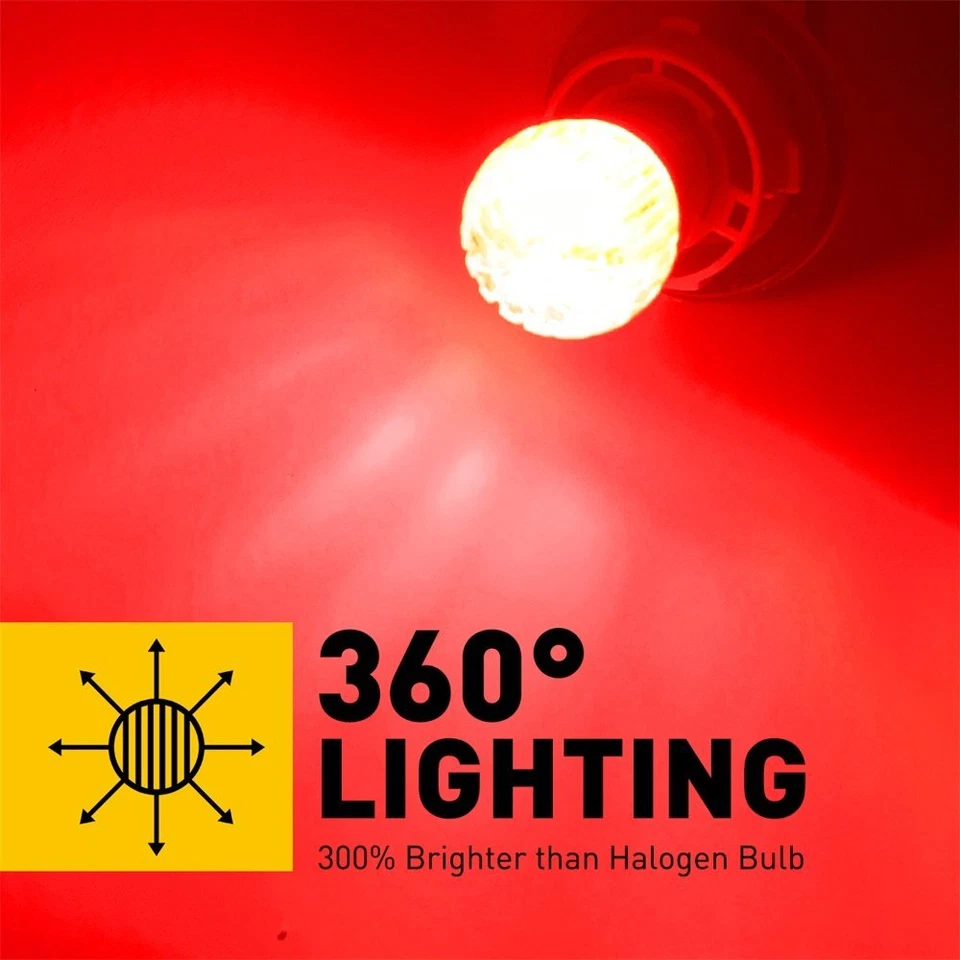 Luz de freio traseira brilhante 1157 LED lâmpadas de estacionamento indicador de seta - Imagem 4 de 4