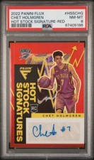 Chet Holmgren🏀2022-23 Panini Flux Rookie Hot Stock Auto ✍️Red /49 PSA 8;