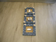 Vintage Beach Theme Wall Decor Sailboat, Sea Bass,Seagull From Martha's Vineyard