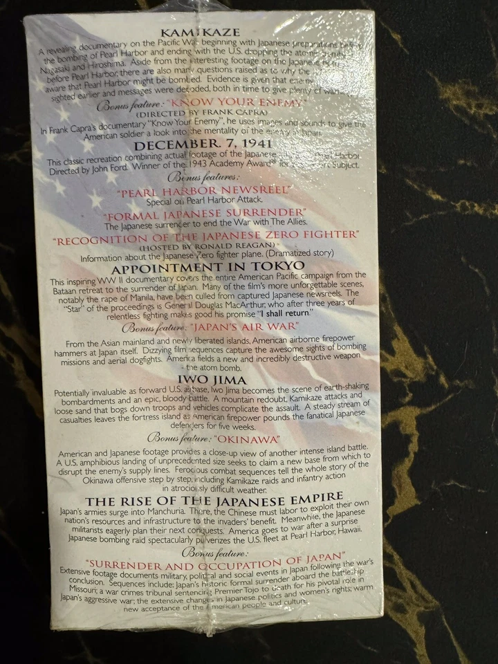 Pearl Harbor December 7 1941 Commemorative Edition VHS Video New Factory Sealed - Image 3 of 4