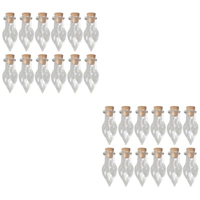 32pcs Verkorkt Glas Flaschen Teardrop Förmigen Gläsern Glas Flaschen Mit Kork