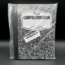 2 - THREE LEAF Composition Book College Ruled 100 Sheets 9-3/4" x 7-1/2" New