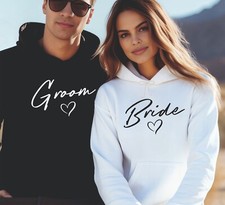 Bride and Groom Wedding Hoodie Just Married Hoody Husband & Wife Wedding Present