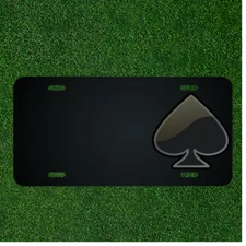 Custom Personalized License Plate With Add Names To Spade Poker Ace Cards