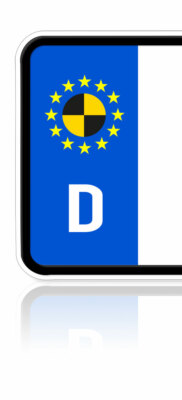 Crash Dummy Aufkleber EU-Plakette Nummernschild Kennzeichen Waschanlagenfest