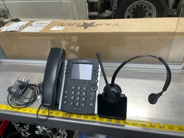 POLYCOM VVX 410 1P W PLANTRONICS C052 HEADSET SET D eBay