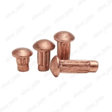 Pure Copper Rivets For Name Plate Round Head Solid Rivets M2 M2.5 M3 M4