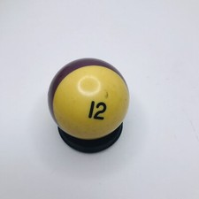 Number 12 Snooker Pool Ball Billiards Vintage Replacement 2 1/4 inches Stripes