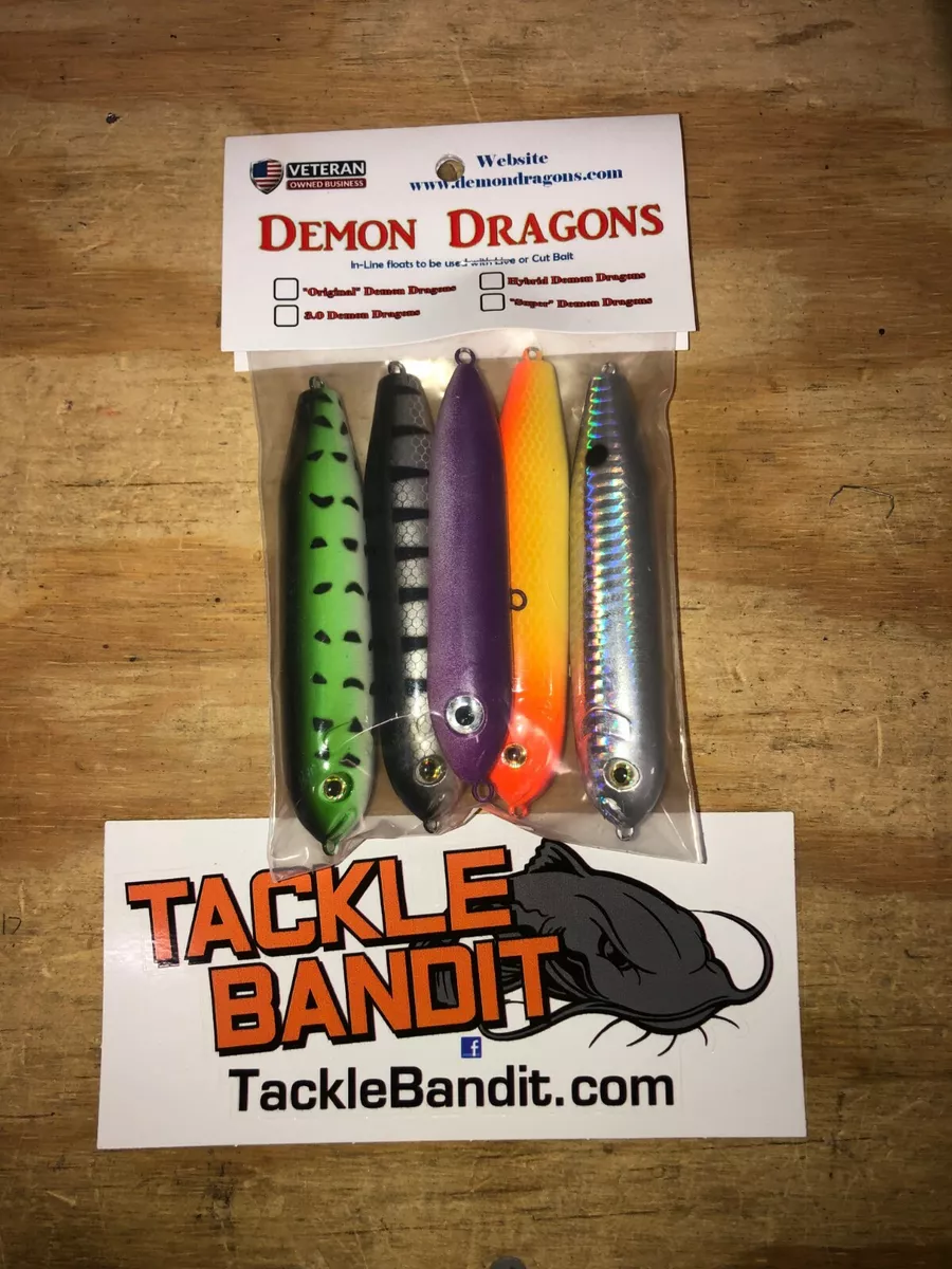 Demon Dragon Lures Inline Floats/rattles Variety 5 pack with FREE