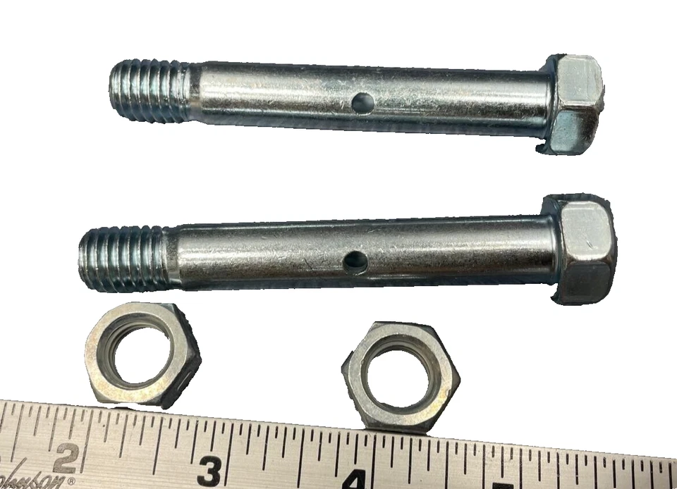 COLSON Set of 2 New 3.75" X 1/2-13 Greasable Bolts and Nuts & Grease Fittings Axle Kit