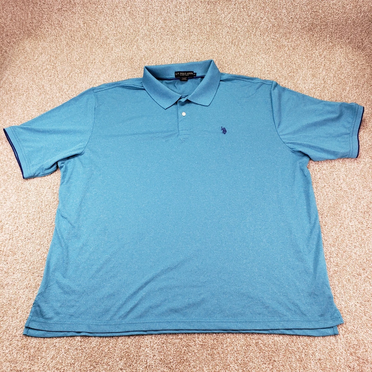 Us Polo Assn Polo Shirt Big And Tall Size 3XL Mens Active Short Sleeve Blue