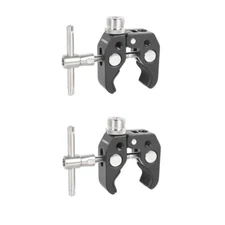 2Pcs CAMVATE Microphone Holder with Super Crab Clamp & 5/8"-27 Male Thread Screw